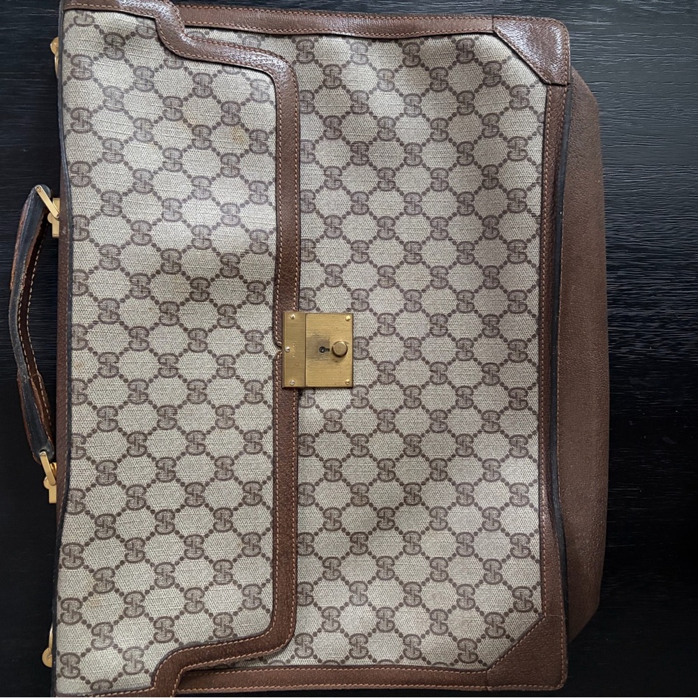 Gucci Brown Patterned Men's Briefcase